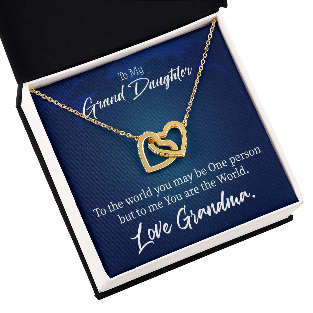 To Granddaughter You Are My World Inseparable Necklace-Express Your Love Gifts
