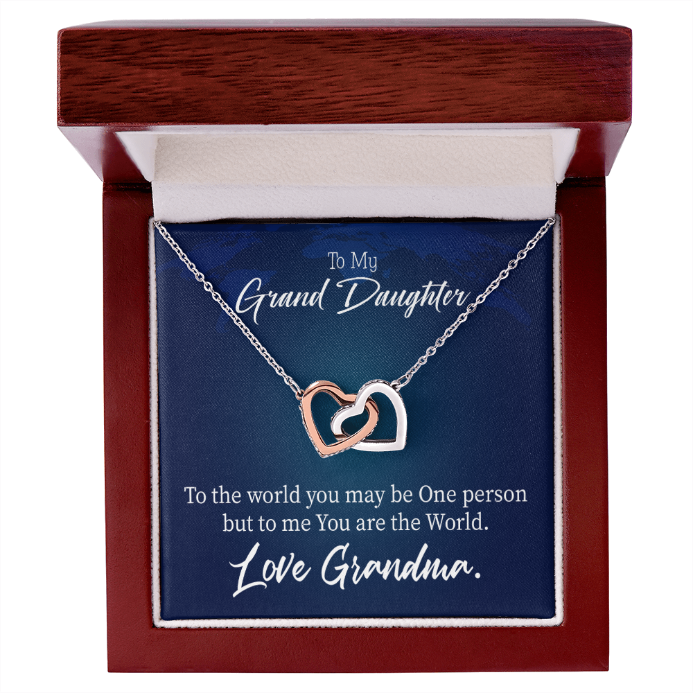 To Granddaughter You Are My World Inseparable Necklace-Express Your Love Gifts