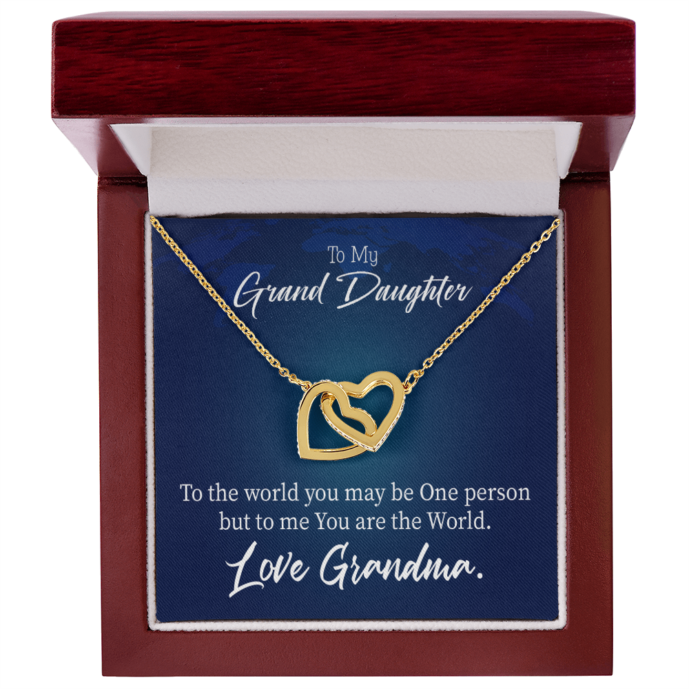 To Granddaughter You Are My World Inseparable Necklace-Express Your Love Gifts