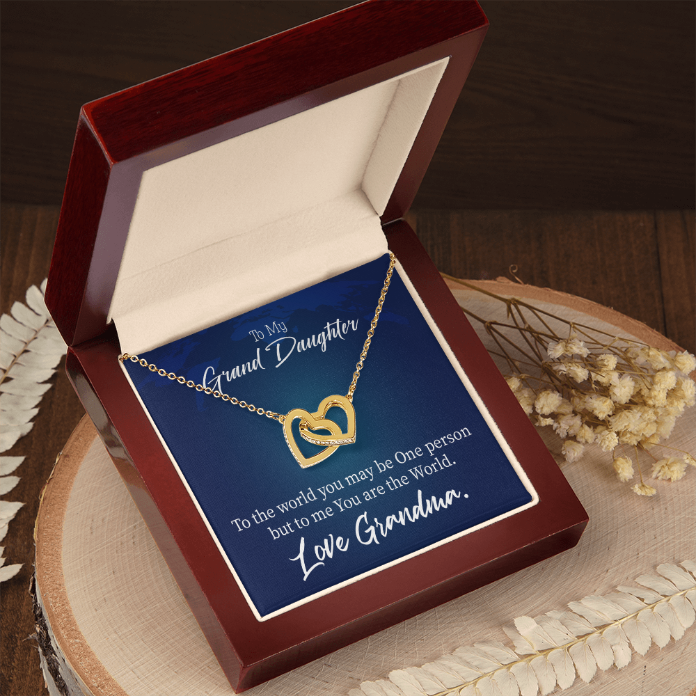 To Granddaughter You Are My World Inseparable Necklace-Express Your Love Gifts