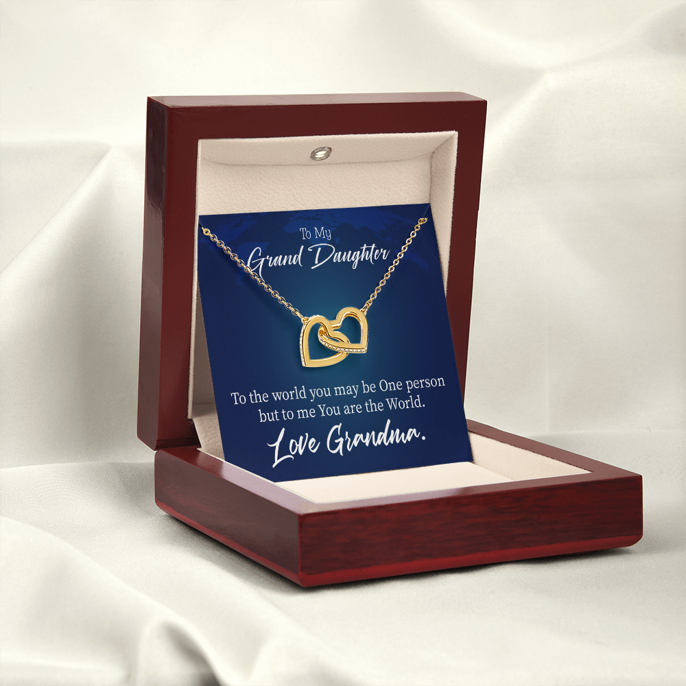 To Granddaughter You Are My World Inseparable Necklace-Express Your Love Gifts