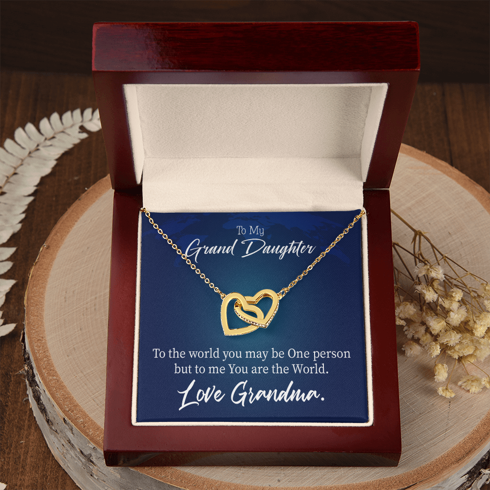 To Granddaughter You Are My World Inseparable Necklace-Express Your Love Gifts