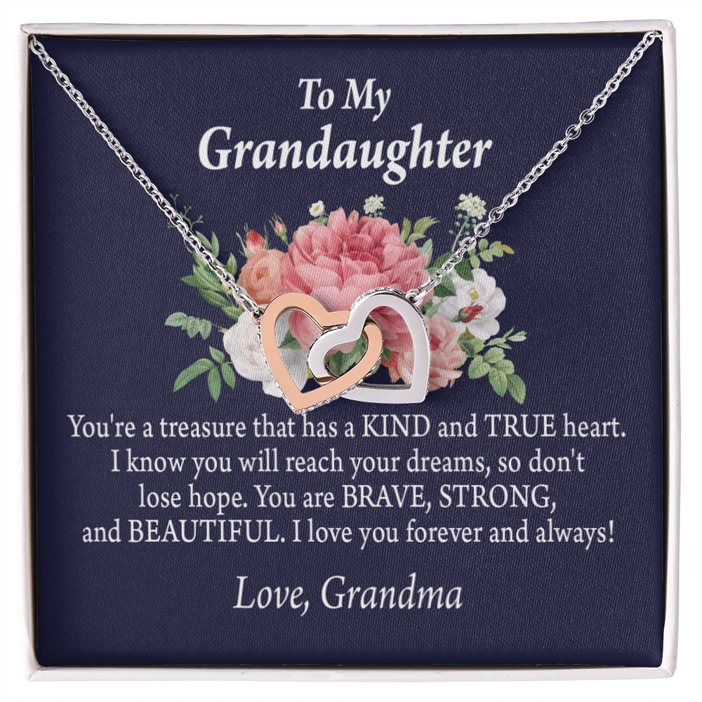 To Granddaughter You're a Treasure Inseparable Necklace-Express Your Love Gifts