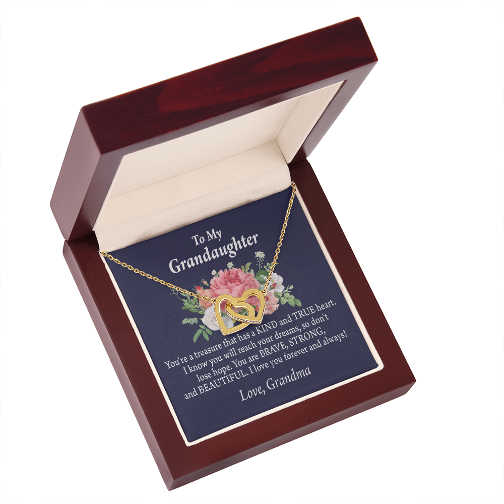 To Granddaughter You're a Treasure Inseparable Necklace-Express Your Love Gifts