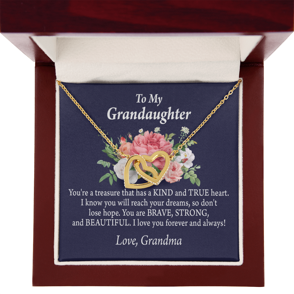 To Granddaughter You're a Treasure Inseparable Necklace-Express Your Love Gifts