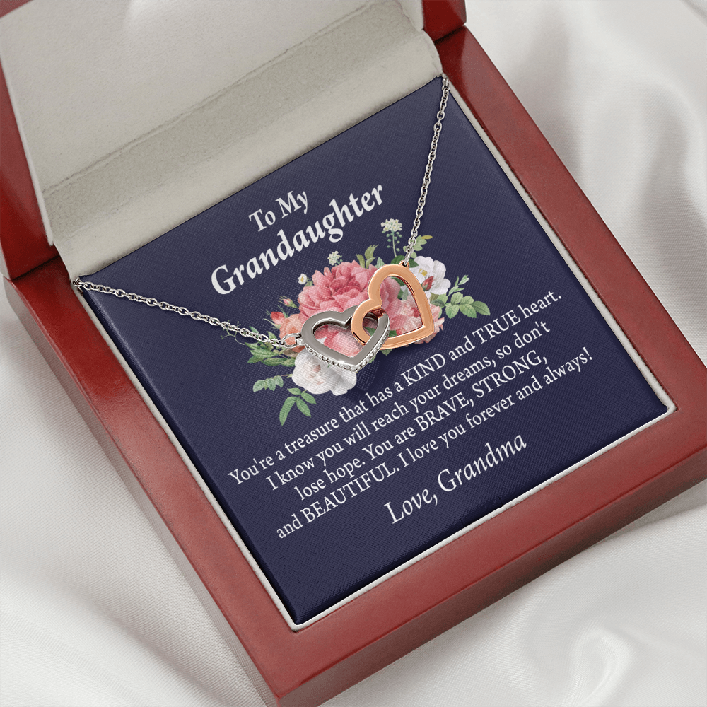 To Granddaughter You're a Treasure Inseparable Necklace-Express Your Love Gifts