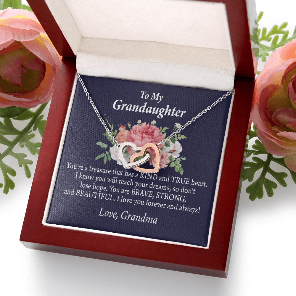 To Granddaughter You're a Treasure Inseparable Necklace-Express Your Love Gifts