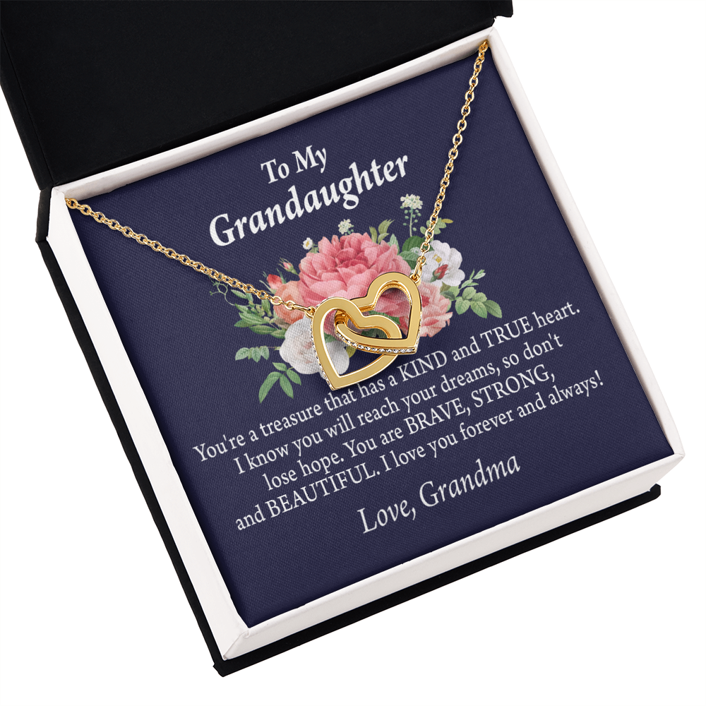 To Granddaughter You're a Treasure Inseparable Necklace-Express Your Love Gifts