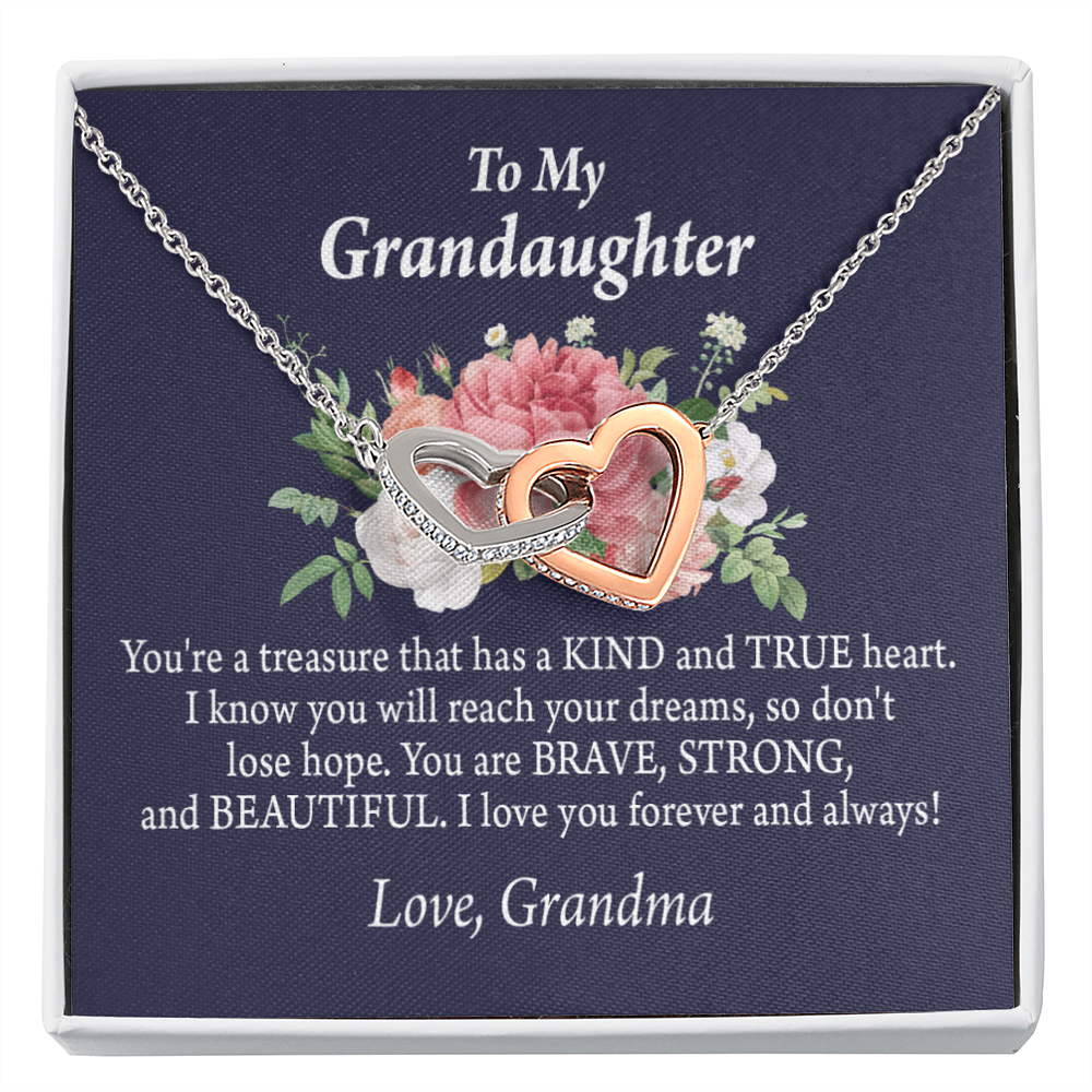 To Granddaughter You're a Treasure Inseparable Necklace-Express Your Love Gifts