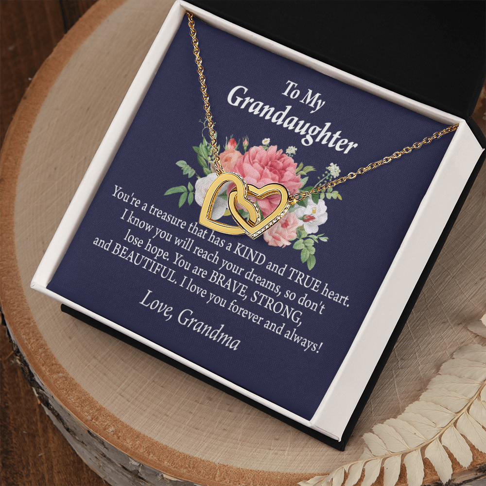 To Granddaughter You're a Treasure Inseparable Necklace-Express Your Love Gifts