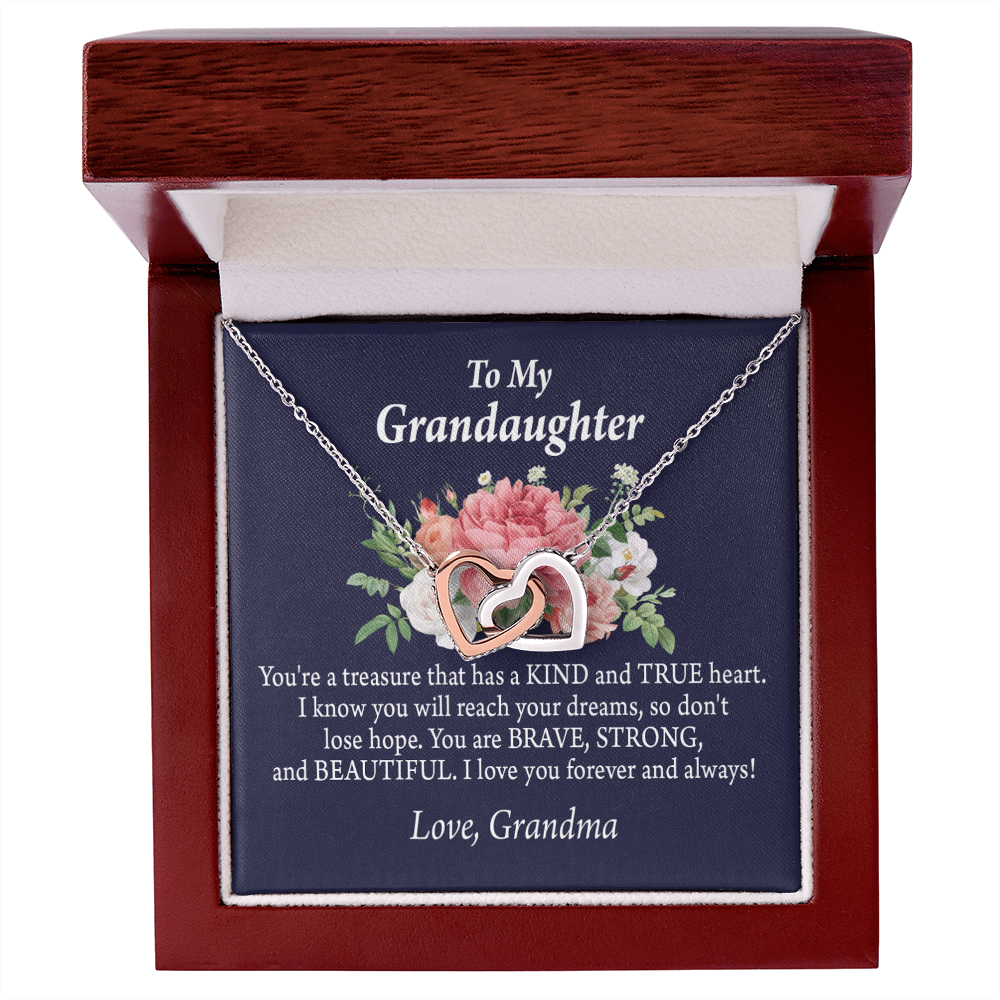 To Granddaughter You're a Treasure Inseparable Necklace-Express Your Love Gifts
