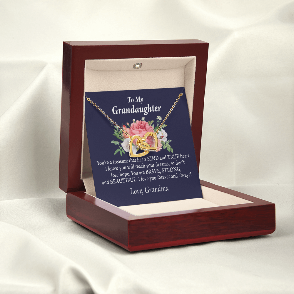 To Granddaughter You're a Treasure Inseparable Necklace-Express Your Love Gifts