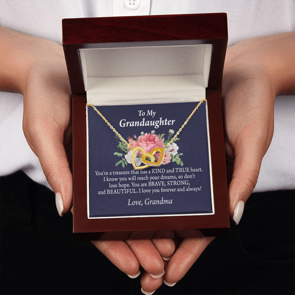 To Granddaughter You're a Treasure Inseparable Necklace-Express Your Love Gifts