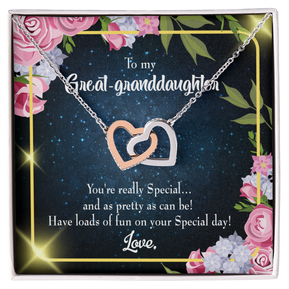 To Great Granddaughter You're Really Special Inseparable Necklace-Express Your Love Gifts