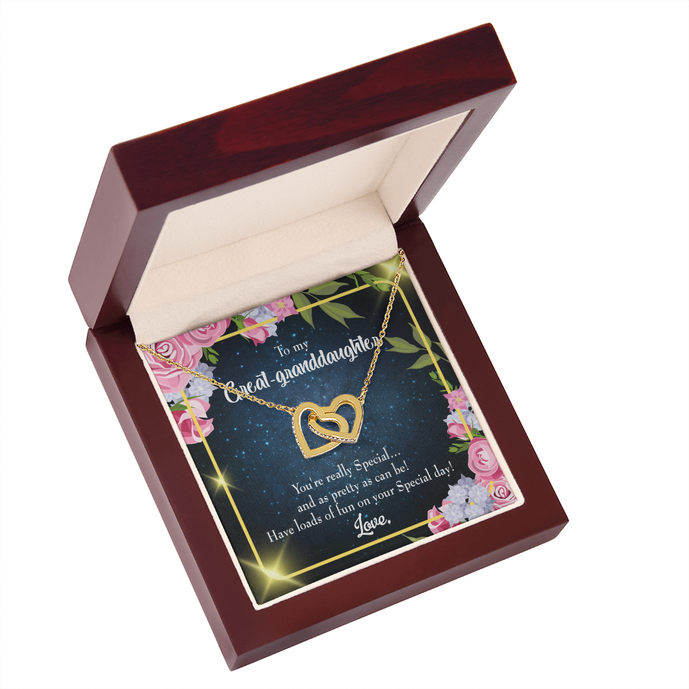 To Great Granddaughter You're Really Special Inseparable Necklace-Express Your Love Gifts
