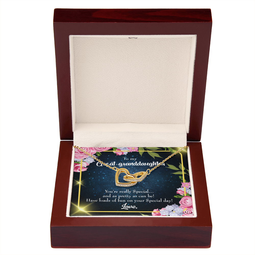 To Great Granddaughter You're Really Special Inseparable Necklace-Express Your Love Gifts