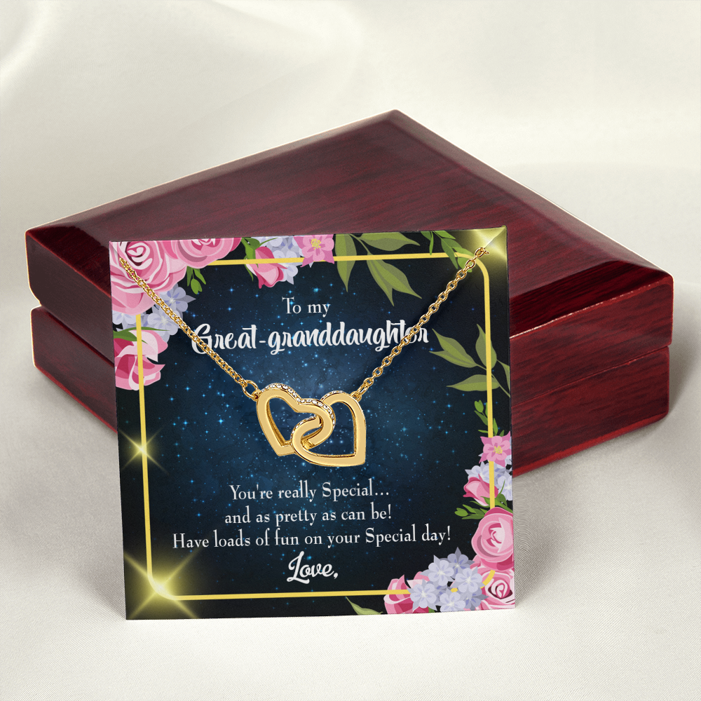 To Great Granddaughter You're Really Special Inseparable Necklace-Express Your Love Gifts
