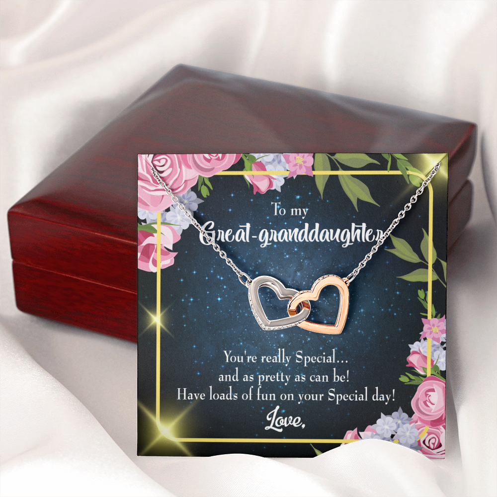 To Great Granddaughter You're Really Special Inseparable Necklace-Express Your Love Gifts