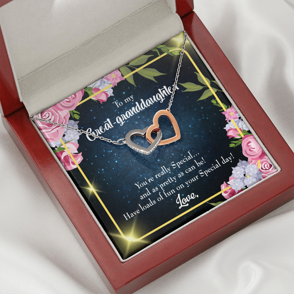 To Great Granddaughter You're Really Special Inseparable Necklace-Express Your Love Gifts