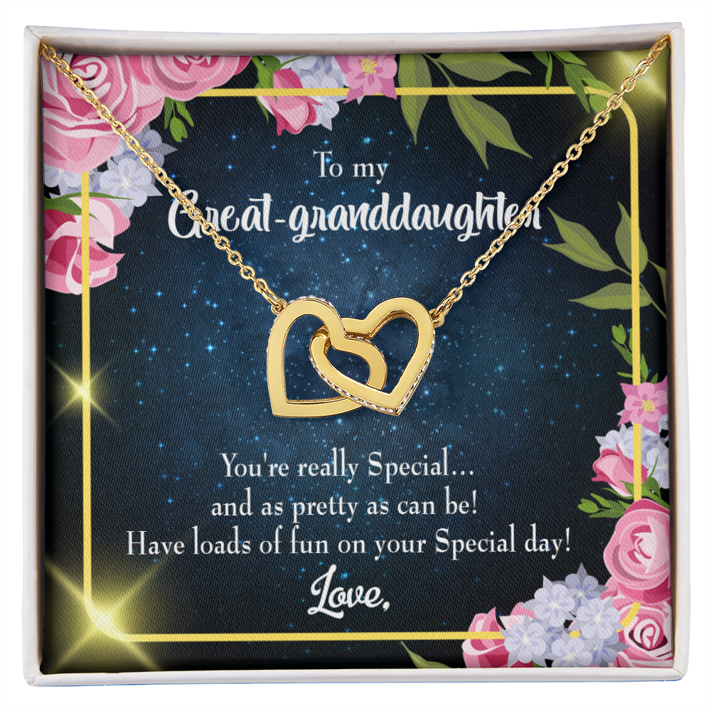 To Great Granddaughter You're Really Special Inseparable Necklace-Express Your Love Gifts