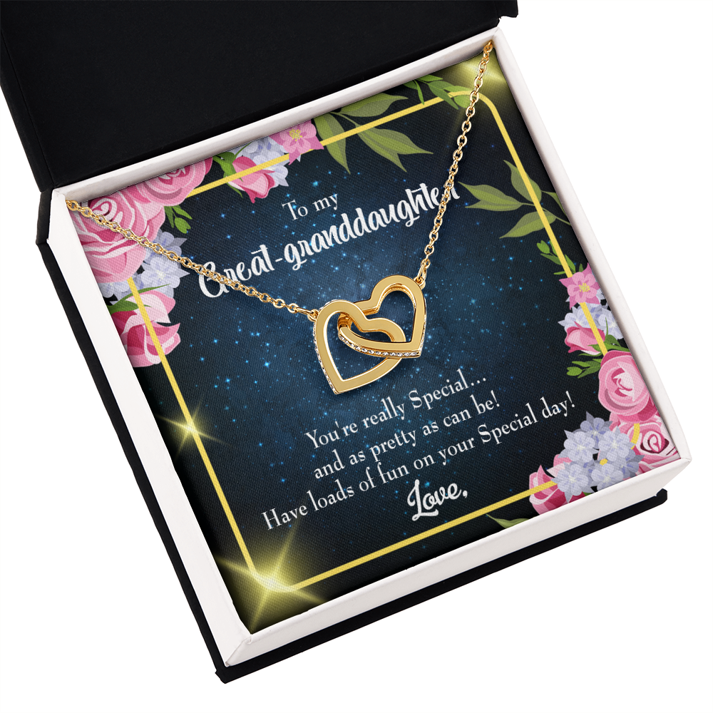 To Great Granddaughter You're Really Special Inseparable Necklace-Express Your Love Gifts