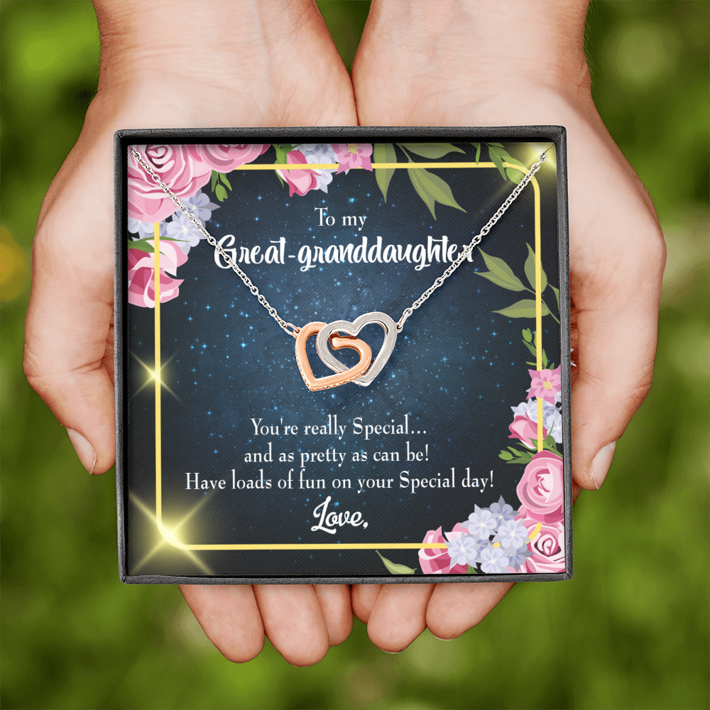 To Great Granddaughter You're Really Special Inseparable Necklace-Express Your Love Gifts