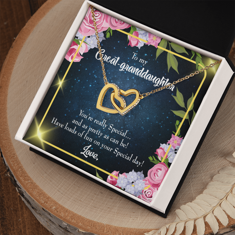 To Great Granddaughter You're Really Special Inseparable Necklace-Express Your Love Gifts