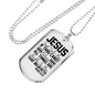 To Him That Believe Christian Necklace Stainless Steel or 18k Gold Dog Tag 24" Chain-Express Your Love Gifts