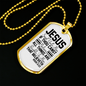 To Him That Believe Christian Necklace Stainless Steel or 18k Gold Dog Tag 24" Chain-Express Your Love Gifts