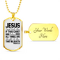 To Him That Believe Christian Necklace Stainless Steel or 18k Gold Dog Tag 24" Chain-Express Your Love Gifts
