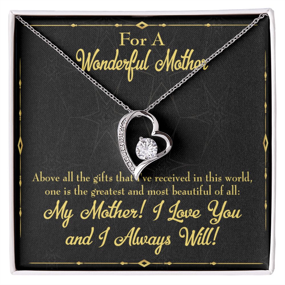 To Mom Above All Gifts Forever Necklace w Message Card-Express Your Love Gifts