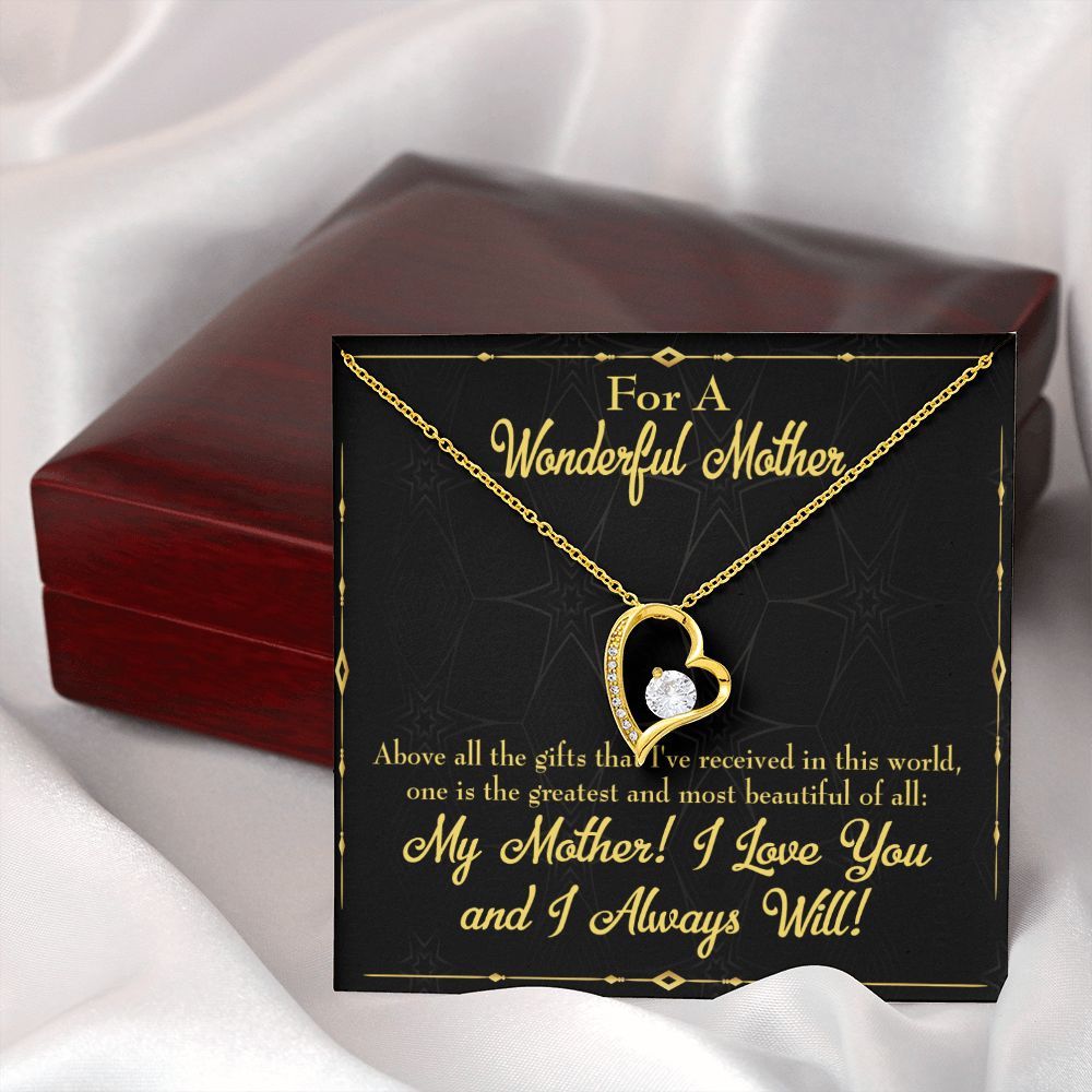 To Mom Above All Gifts Forever Necklace w Message Card-Express Your Love Gifts