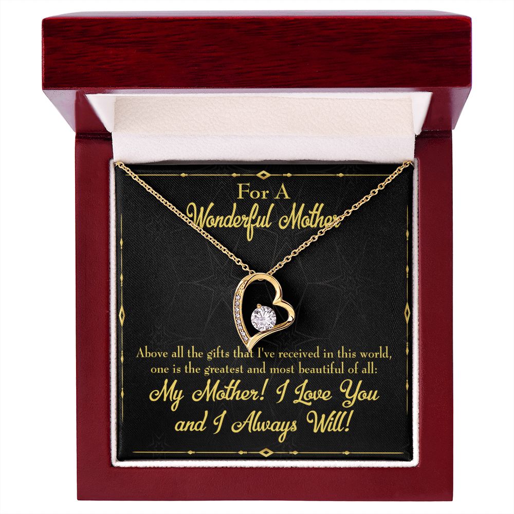 To Mom Above All Gifts Forever Necklace w Message Card-Express Your Love Gifts