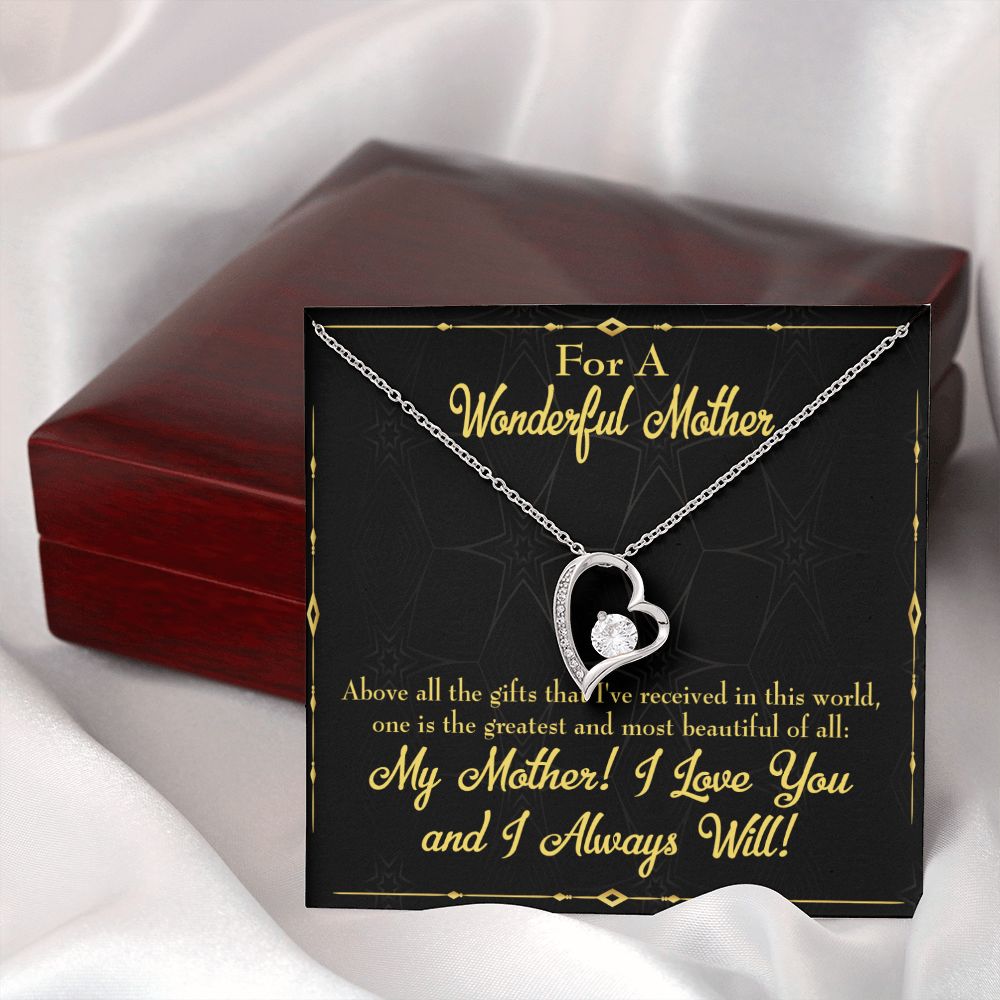 To Mom Above All Gifts Forever Necklace w Message Card-Express Your Love Gifts