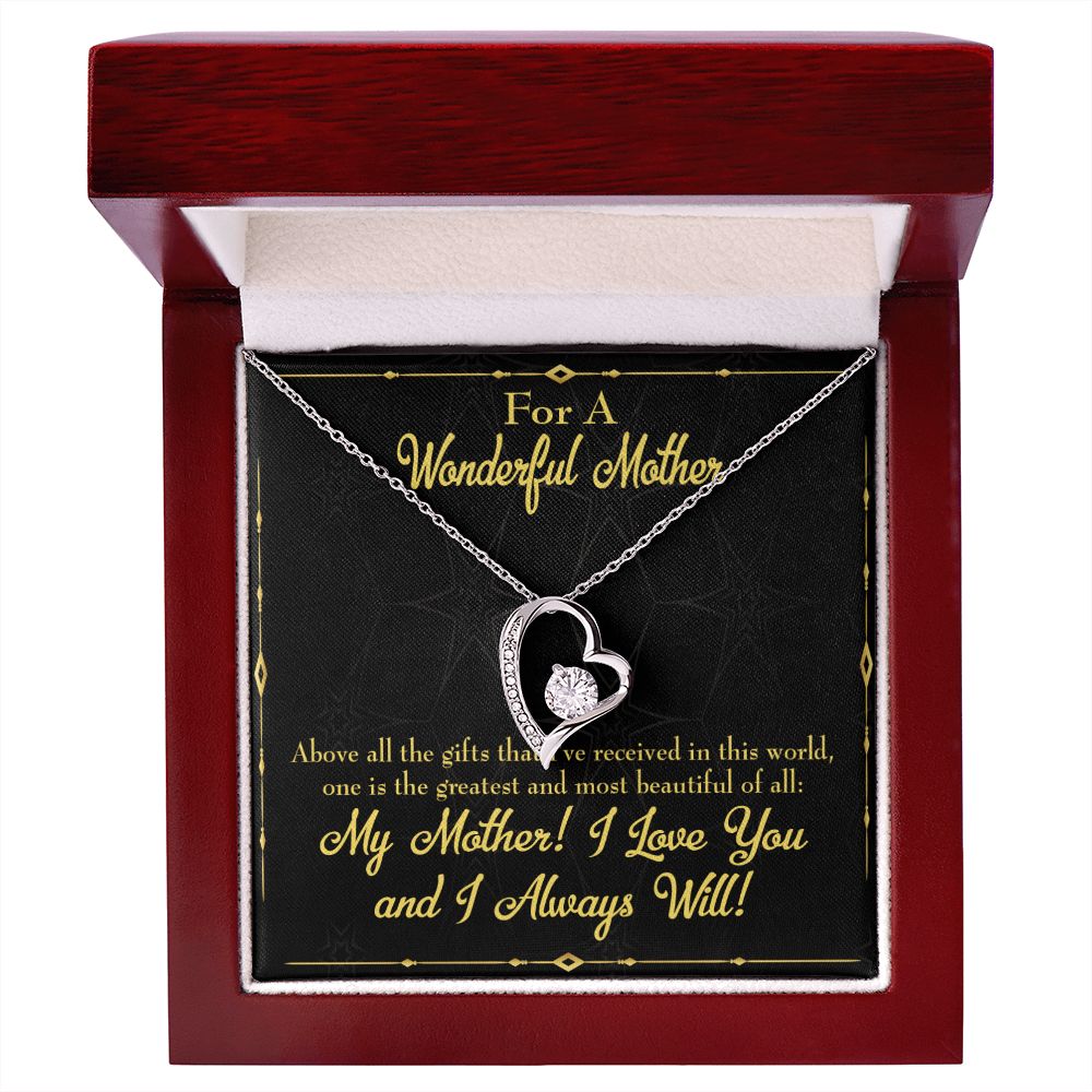 To Mom Above All Gifts Forever Necklace w Message Card-Express Your Love Gifts