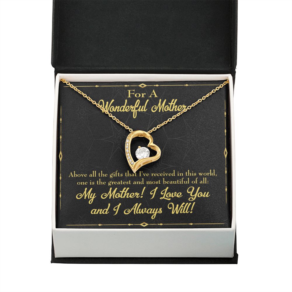To Mom Above All Gifts Forever Necklace w Message Card-Express Your Love Gifts