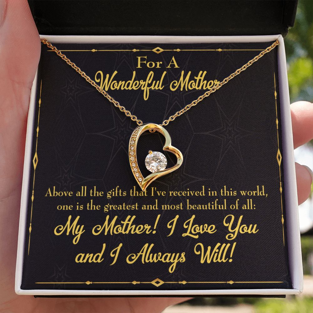 To Mom Above All Gifts Forever Necklace w Message Card-Express Your Love Gifts