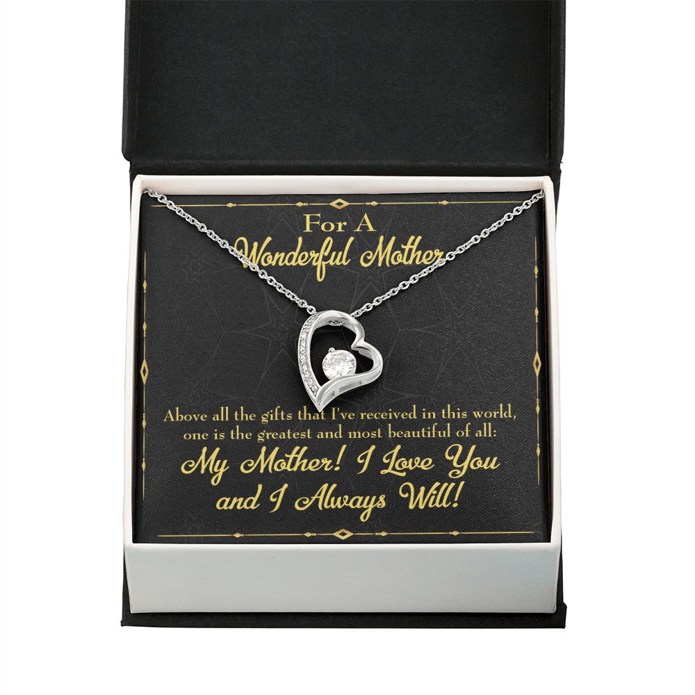 To Mom Above All Gifts Forever Necklace w Message Card-Express Your Love Gifts