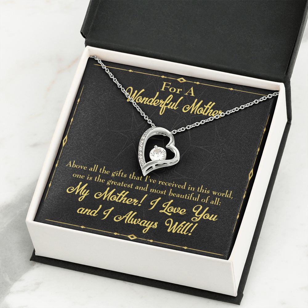 To Mom Above All Gifts Forever Necklace w Message Card-Express Your Love Gifts