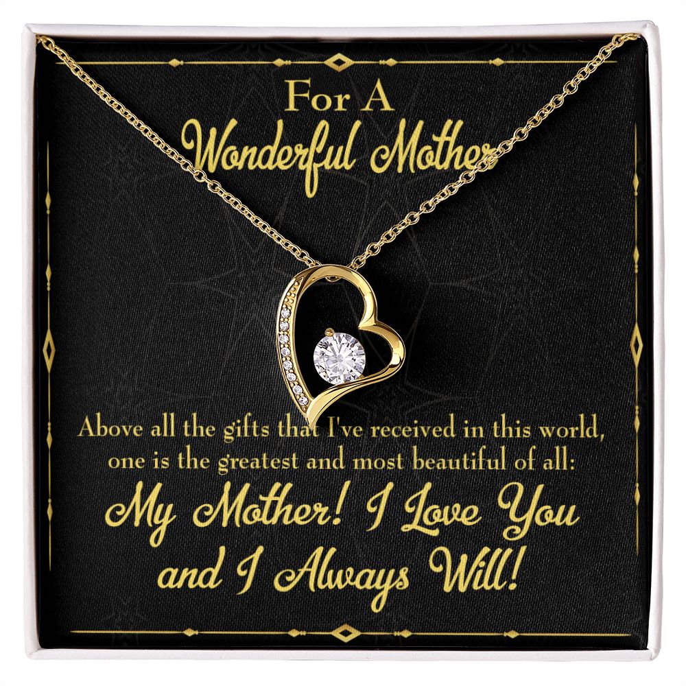 To Mom Above All Gifts Forever Necklace w Message Card-Express Your Love Gifts