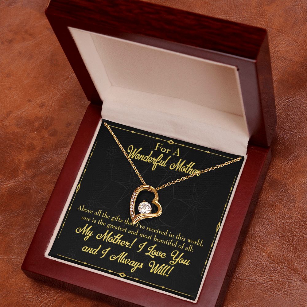 To Mom Above All Gifts Forever Necklace w Message Card-Express Your Love Gifts