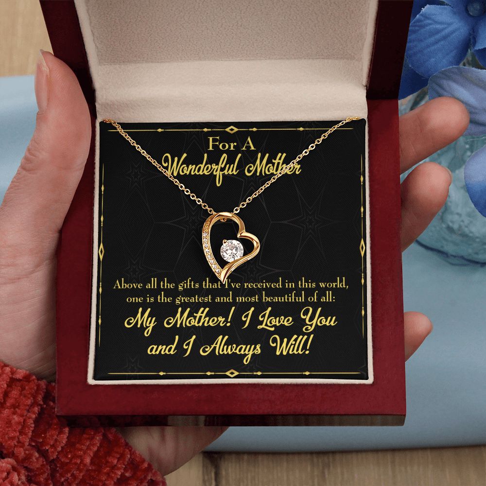 To Mom Above All Gifts Forever Necklace w Message Card-Express Your Love Gifts