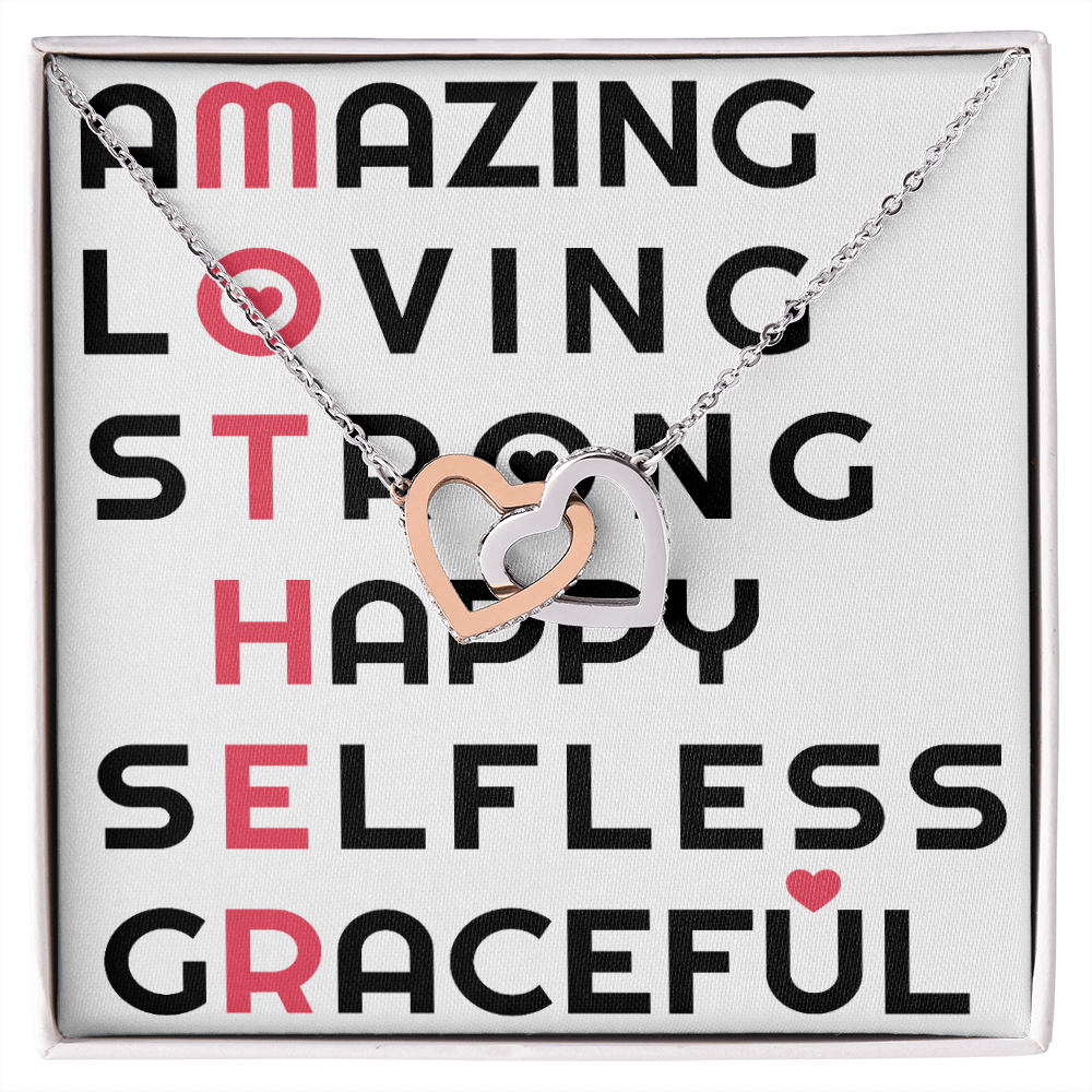 To Mom Amazing_Loving_Strong_Happy_Selfless_Graceful_Design Inseparable Necklace-Express Your Love Gifts