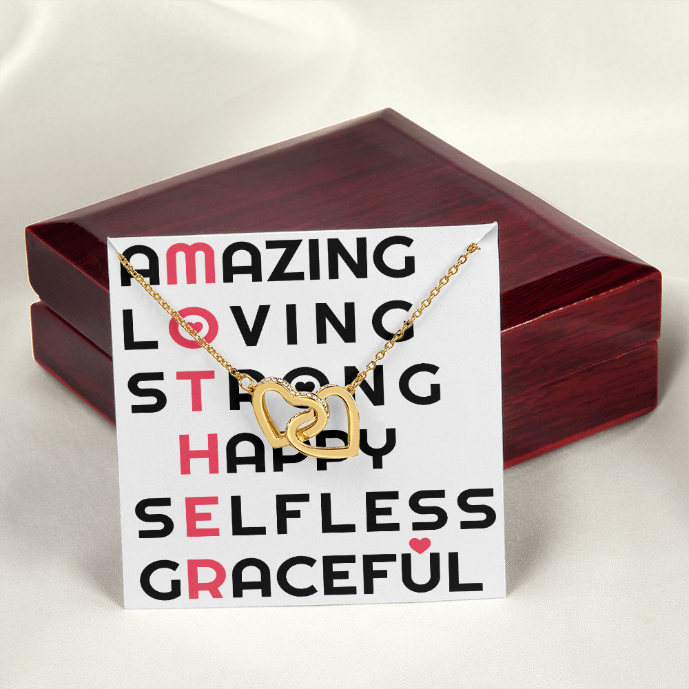To Mom Amazing_Loving_Strong_Happy_Selfless_Graceful_Design Inseparable Necklace-Express Your Love Gifts