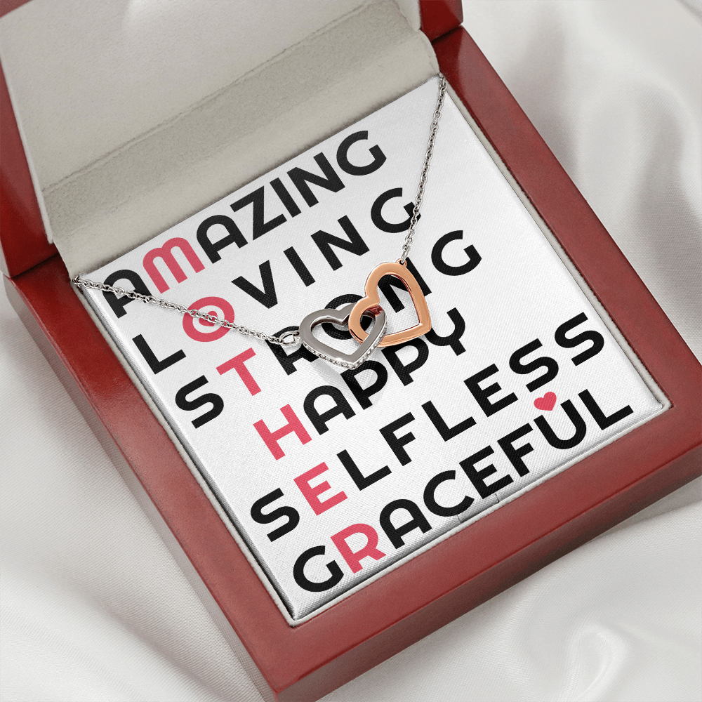 To Mom Amazing_Loving_Strong_Happy_Selfless_Graceful_Design Inseparable Necklace-Express Your Love Gifts