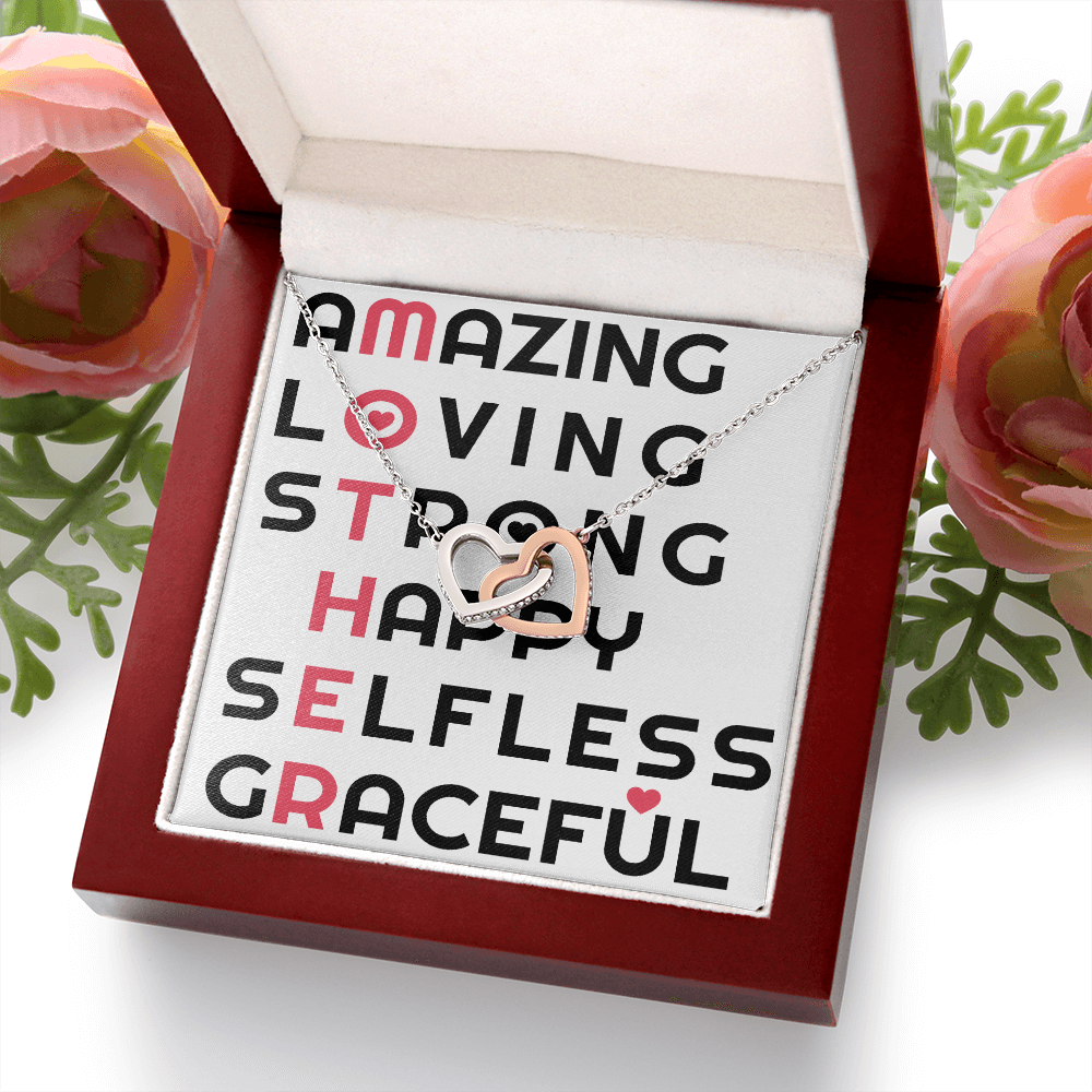 To Mom Amazing_Loving_Strong_Happy_Selfless_Graceful_Design Inseparable Necklace-Express Your Love Gifts