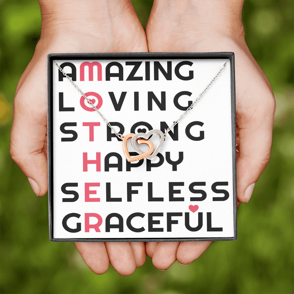 To Mom Amazing_Loving_Strong_Happy_Selfless_Graceful_Design Inseparable Necklace-Express Your Love Gifts