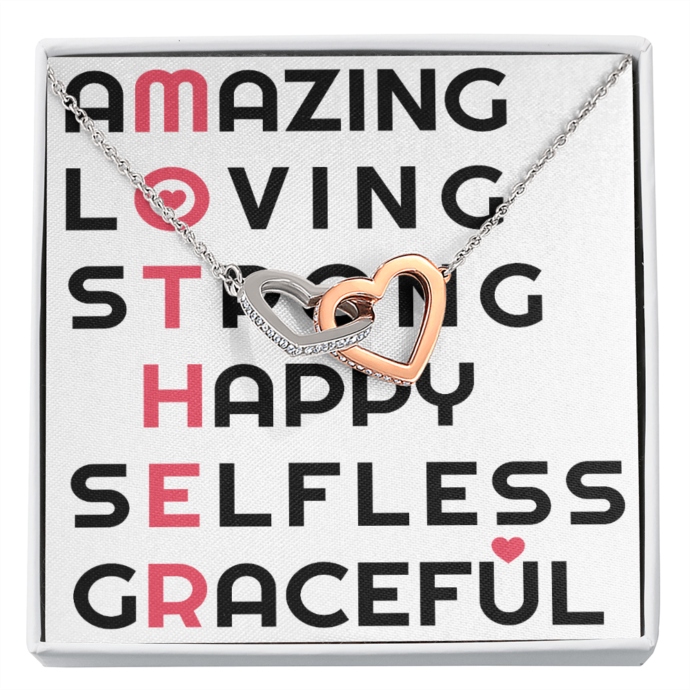 To Mom Amazing_Loving_Strong_Happy_Selfless_Graceful_Design Inseparable Necklace-Express Your Love Gifts