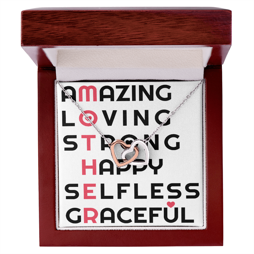 To Mom Amazing_Loving_Strong_Happy_Selfless_Graceful_Design Inseparable Necklace-Express Your Love Gifts