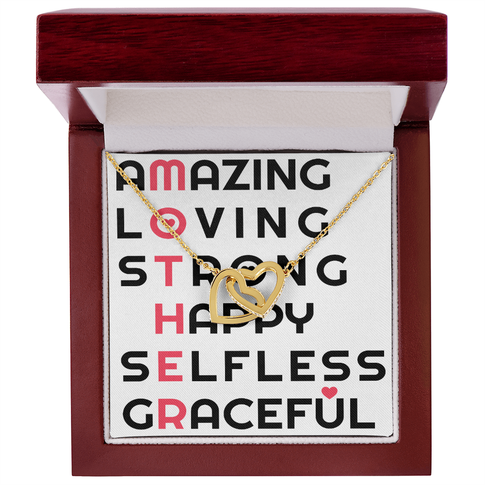 To Mom Amazing_Loving_Strong_Happy_Selfless_Graceful_Design Inseparable Necklace-Express Your Love Gifts